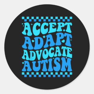 Adesivo Aceitar Adaptar o Advocate Autismo Homens Meses de