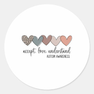 Adesivo Aceitar Amor Compreender Consciência Autista