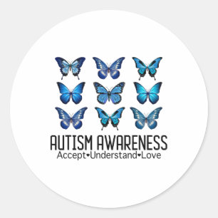 Adesivo Aceitar Compreender Autismo Atenção Borboleta