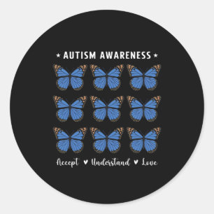 Adesivo Aceitar Compreender Autismo Atenção Borboleta