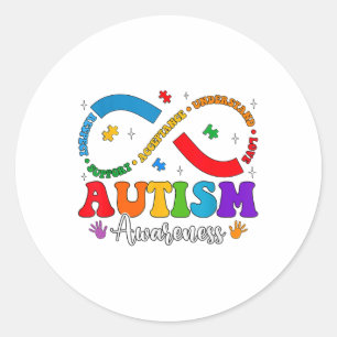 Adesivo Aceitar Compreender Autismo Infinito Pelo Coração 