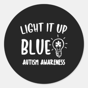 Adesivo Acenda-O Autismo Azul Eu Visto Azul Para A Consciê