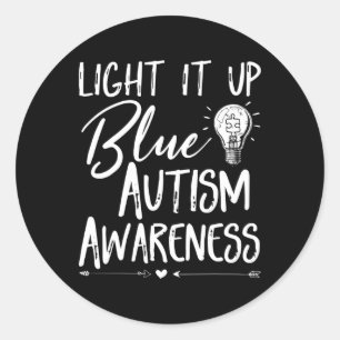Adesivo Acenda-O Autismo Azul Eu Visto Azul Para Autismo A