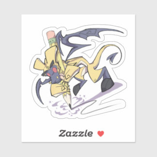 Adesivo Acenda o vinil do dragão de lápis