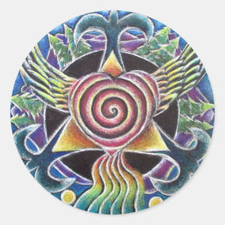 Adesivo Aceptor de Ave Espirituosa Cardíaca Mandala