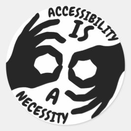 Adesivo ACESSIBILIDADE É UM Símbolo DE Intérprete NECESSÁR