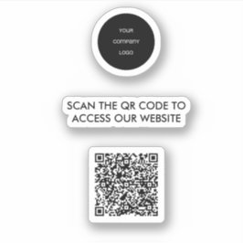 Adesivo Acesso ao site do logotipo do código QR