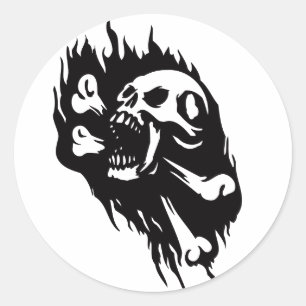 Adesivo Acessórios de Festa Tema Piratas Caveira Gritando