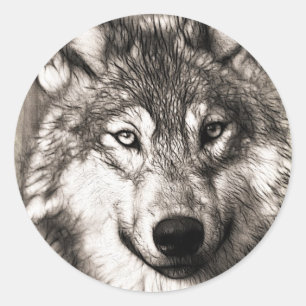 Adesivo Acessórios de impressão de foto de lobo impressi