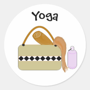 Adesivo Acessórios de Yoga Fofos