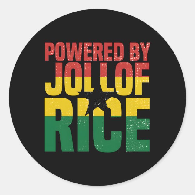 Adesivo Acionado Por Jollof Rice Gana Para Gana Africano (Frente)