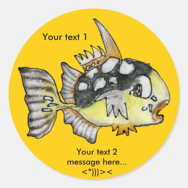 Adesivo Acionador Personalizado de Design de Peixe de Disp (Frente)