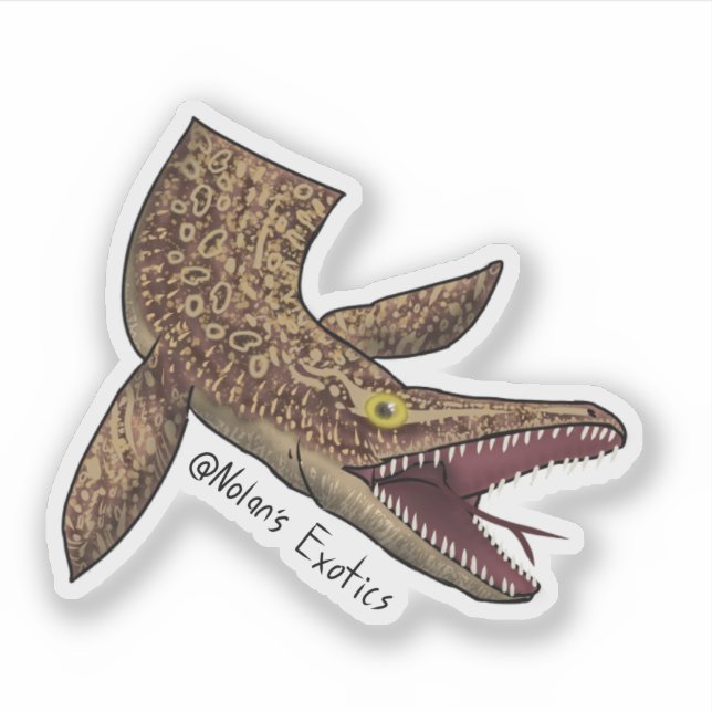 Adesivo Ackie monitor-Mosasaurus sticker (Frente)