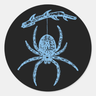 Adesivo Acondicionador clássico de aranha azul-afiada