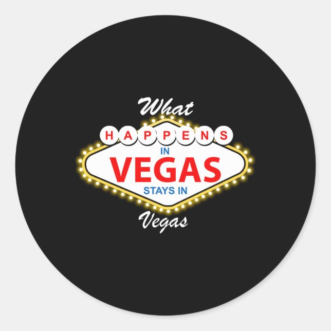 Adesivo Acontece Que Em Vegas Fica Em Férias De Vegas (Frente)