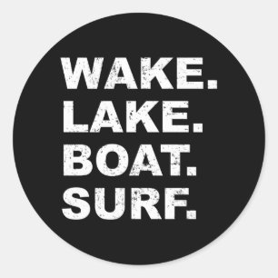 Adesivo Acordar Lago Surf Wakesurf Conselho Surfer