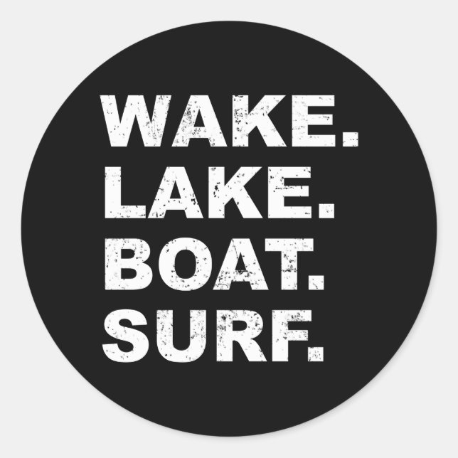 Adesivo Acordar Lago Surf Wakesurf Conselho Surfer (Frente)