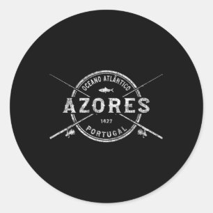 Adesivo Açores Vintage Cruzando Raios de Pesca