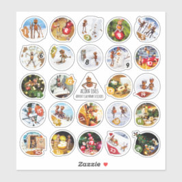 Adesivo Acorn elves avança calendário Natal com números