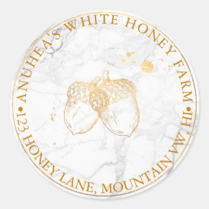 Adesivo ACORNS DOURADOS do PixDezines+MARBLE