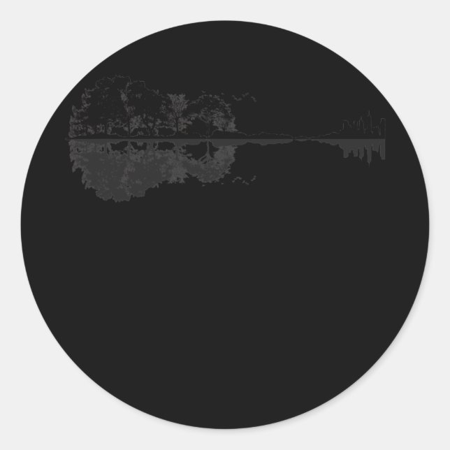 Adesivo Acoustic Guitar Earth Has Music For Those Who (Frente)