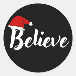 Adesivo Acredite - design T-S de citação de Natal Inspirac