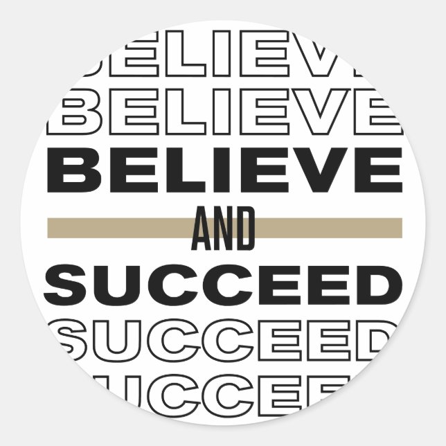 Adesivo Acredite e tenha sucesso (Frente)