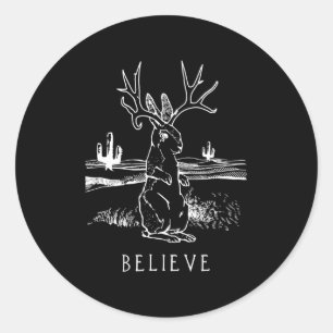Adesivo Acredite em Jackalope Cryptid Rabbit Bunny Roupa