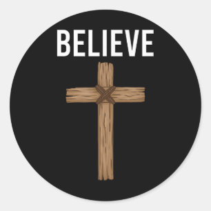 Adesivo Acredite em Jesus Cristo Cruz Cristã Deus Fé Bíbli