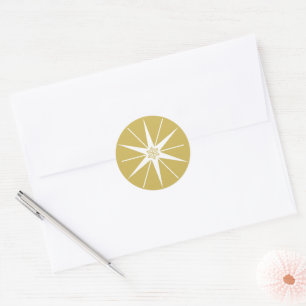 Adesivo Acredite Estrela Elegante Dourado Moderno Feriado