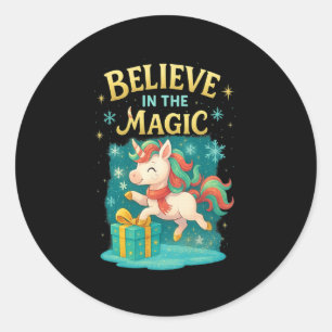 Adesivo Acredite Na Design De Natal Do Magic Unicorn Crian