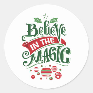 Adesivo Acredite na Tipografia de Natal Mágica