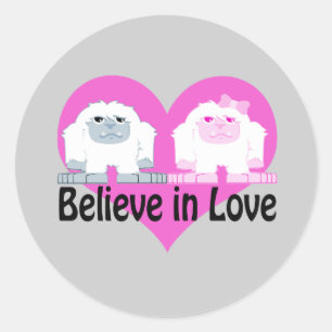 Adesivo Acredite no amor! Yetis