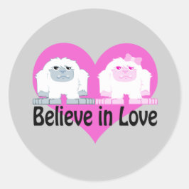 Adesivo Acredite no amor! Yetis Cute
