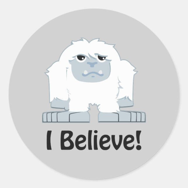 Adesivo Acredito! Cute Yeti (Frente)