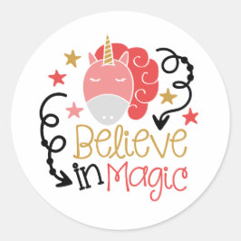 Adesivo Acredito em Magic Unicorn