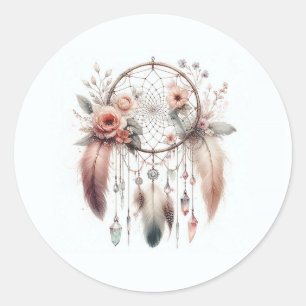 Adesivo Acrilico Floral Pena Dreamcatcher Boho Doce 16