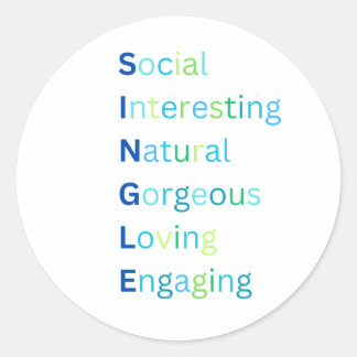 Adesivo acrônimo solteiro