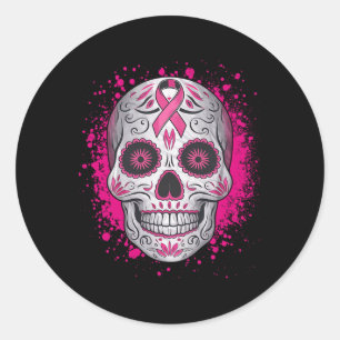Adesivo Açúcar Caveira Cancer Mama Camisas Conscientes Ros