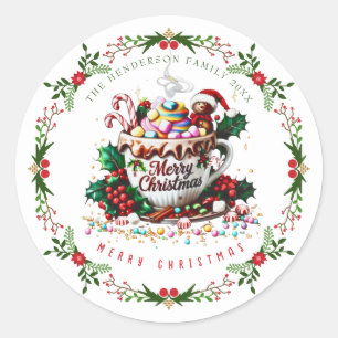 Adesivo Açúcar Cristalizado Natal Festa Caneca Festiva