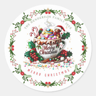 Adesivo Açúcar Cristalizado Natal Festa Caneca Festiva