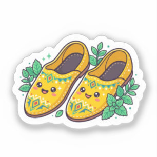 Adesivo Acutucas Babouche Marroquinas Amarelas Kawaii