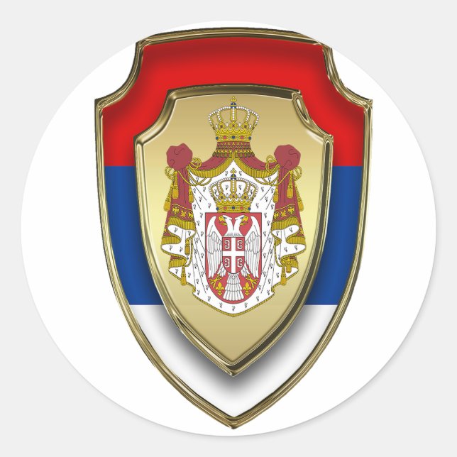 Adesivo AD 003 - Escudo medieval sérvio Sérvia  (Frente)