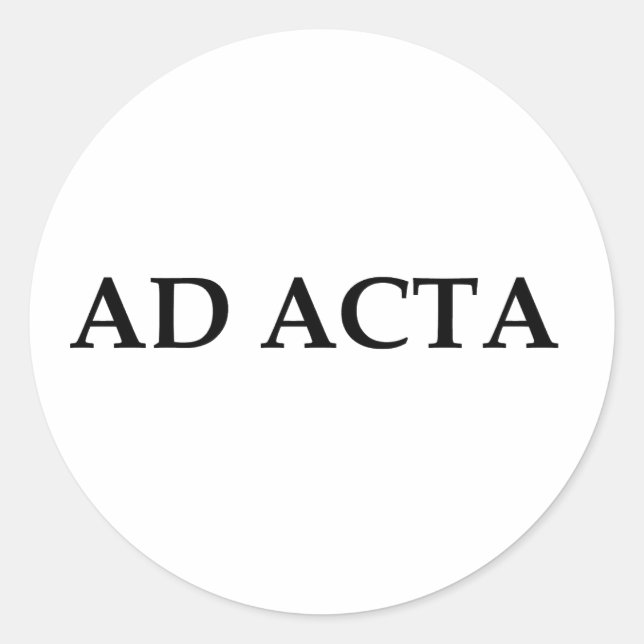 Adesivo Ad acta (Frente)