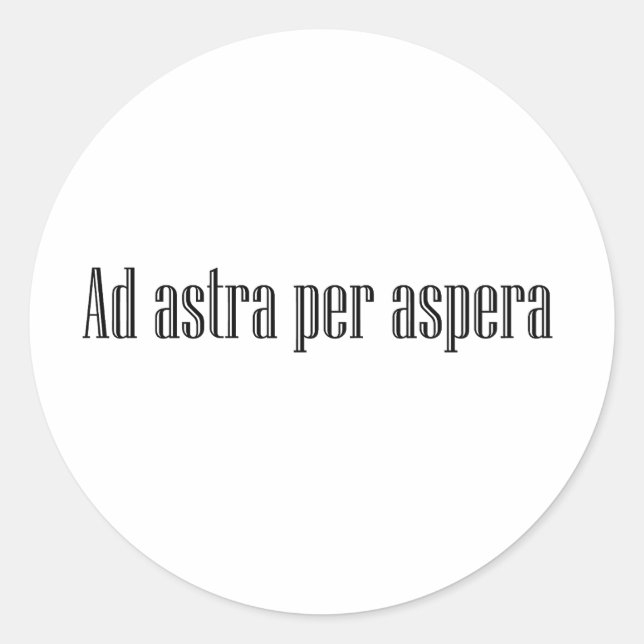Adesivo Ad astra por aspera (Frente)