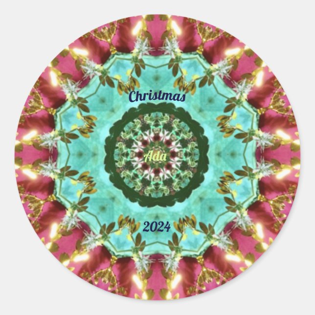 Adesivo ADA ~ CHRISTMAS 2024 ~ WOW! Verde Vermelho Dourado (Frente)