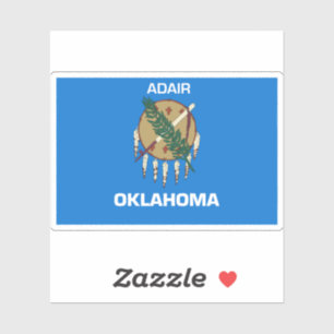 Adesivo Adair Oklahoma Flag