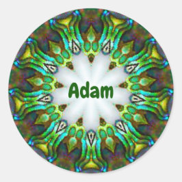 Adesivo ADAM ~ Personalizado Paua Shell Fractal ~