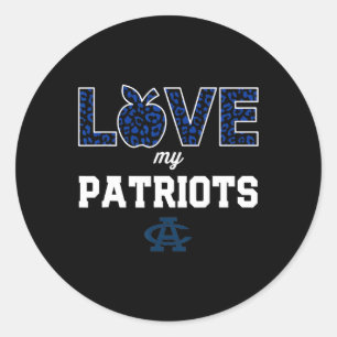 Adesivo Adams Central Patriots Logo Love My Team Hs
