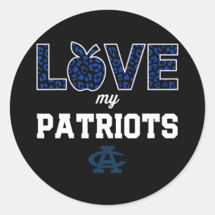 Adesivo Adams Central Patriots Logo Love My Team HS